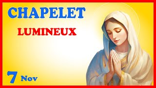 CHAPELET 🙏 Jeudi 7 Nov  Mystères Lumineux [upl. by Buford646]