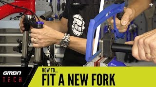 How To Replace Your Mountain Bike Fork [upl. by Redienhcs]