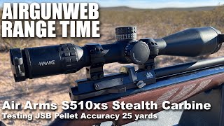 Air Arms S510XS Stealth Carbine in 177  25Y Pellet Power Testing for Best Accuracy [upl. by Acirderf]