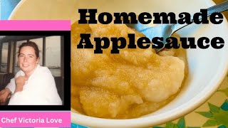 HOMEMADE APPLESAUCE with Lemon Zest using Macintosh Apples  Recipe from Chef Victoria Love [upl. by Shanon]