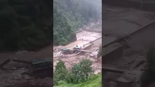 Dam Collapse in Himachal 😱  Malana Dam Collapse 😲  news himachal malanavillage damcollapse [upl. by Diad]