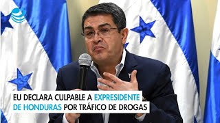 EU declara culpable a expresidente de Honduras por tráfico de drogas [upl. by Velasco505]