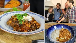 BBQ Baked Beans och Vegansk äppelpaj med vaniljsås [upl. by Wrand]