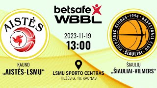 „Betsafe“ Baltijos čempionatas Kauno „AistėsLSMU“ – Šiaulių „ŠiauliaiVilmers“ [upl. by Otir68]