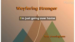 Wayfaring Stranger  Tom Cunningham Lyric Video [upl. by Hardden399]