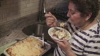 Angelos Mom Makes Pastichio Greek Lasagne [upl. by Yllitnahc451]