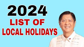 LIST OF HOLIDAYS 2024 [upl. by Gnad]