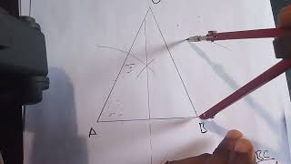 Bisecting sides using ruler and campus [upl. by Padraig800]