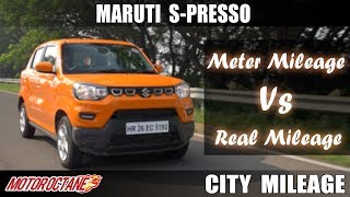 Maruti SPresso City Mileage  Real life  Hindi  MotorOctane [upl. by Felipa690]