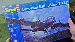 Whats in the box Revell Avro Lancaster BIII DAMBUSTERS 172 [upl. by Nyahs214]