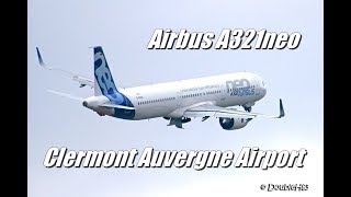 RARE Airbus A321neo Touch and Gos at Clermont Auvergne Airport [upl. by Nimocks374]