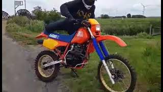 Honda xr 600 r 1986 test ride after renovation made by Garage 27 [upl. by Solorac]