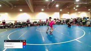 60 Lbs Round Of 64  Carson Thomsen SWIFT Wrestling Club Vs Brock Mantanona California Db21 [upl. by Yrod]