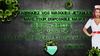 Masques quotbarrièrequotcovid19 jetables faciles a réaliser homemade [upl. by Hank]