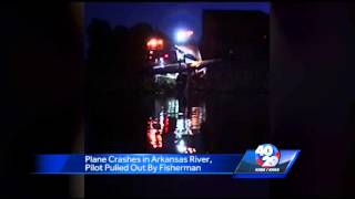 Plane crashes into Arkansas River [upl. by Malka]