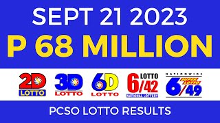 Lotto Result September 21 2023 9pm Complete Details [upl. by Kally]