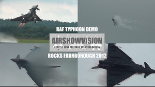 RAF TYPHOON ROCKS FARNBOROUGH 2012 airshowvision [upl. by Birdie949]