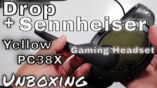 Drop  Sennheiser PC38X Yellow Gaming Headset Unboxing [upl. by Dyol]