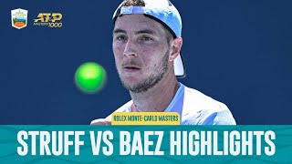 JanLennard Struff vs Sebastian Baez Highlights  Rolex Monte Carlo Masters 2024 [upl. by Findley353]