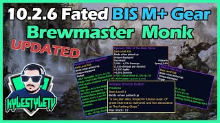 Updated 1026 Brewmaster Monk Fated BIS Gear List for Keys and What to Spend Bullions Dinars on [upl. by Anat]