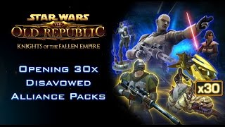 Star Wars The Old Republic  Opening 30x Disavowed Alliance Packs [upl. by Gschu359]