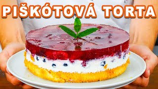 Ovocná piškótová torta  Viktor Nagy  recepty [upl. by Nathanoj]