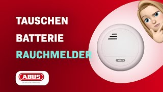 So wechseln Sie die Batterie in Ihrem Abus RM10 Rauchmelder [upl. by Sirtaeb]