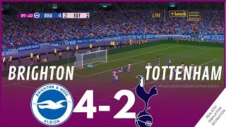 Brighton vs Tottenham Hotspur 42 MATCH HIGHLIGHTS • Video Game Simulation amp Recreation [upl. by Onirefez]