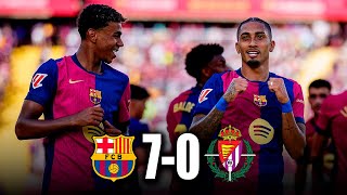 GOLEADA EPICA BARCELONA vs VALLADOLID 70  La Liga 2024 [upl. by Torrie]