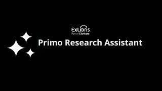 Ex Libris Primo Research Assistant Demo [upl. by Laforge]