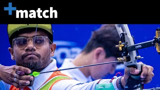 India v Korea men team  Match  Shanghai 2024 Archery World Cup [upl. by Alecram]