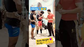 Heaviest Bench Press in India 100kg Weight 83Kg shorts youtubeshorts 😱 [upl. by Rayford142]