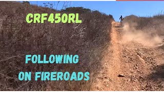 Crf450rl  Following a KTM on Fireroads Rocky Hardpack ktm500 dualenduro [upl. by Aninay]