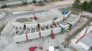 A51  pose de la charpente métallique du futur pont sur le chantier de l’échangeur de Cadarache [upl. by Nivi]