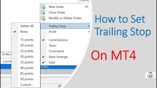 How to Set a Trailing Stop on MT4 [upl. by Ahsurej522]