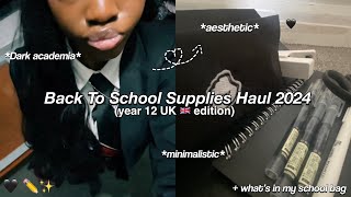 Back To school Stationery haul  year 12 UK sixth form edition  what’s in my bag junior year [upl. by Omidyar795]