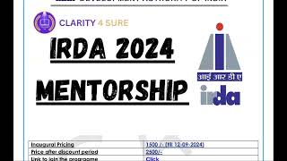 IRDAI 2024 Assistant Manager Strategy Schedule and Crash Course [upl. by Hnaht]