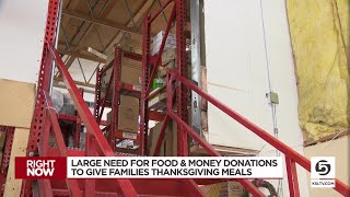 Large need for food and money donations to give families Thanksgiving meals [upl. by Anotyal559]