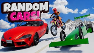 Racing RANDOM CARS Down a DANGEROUS MOUNTAIN in BeamNG Drive Mods [upl. by Larochelle]