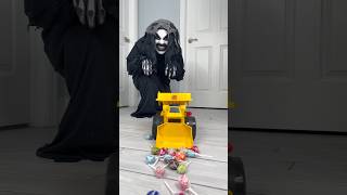 Monster picks up candy with big truck 🛻👻 shorts [upl. by Ajiak]