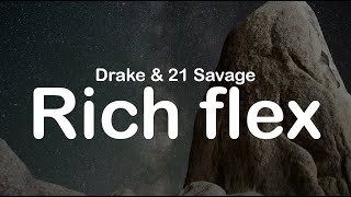 Drake amp 21 Savage  Rich flex Clean Lyrics [upl. by Macintyre]