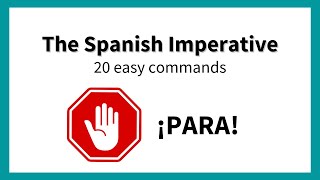 The Spanish Imperative  Examples [upl. by Llenoil]