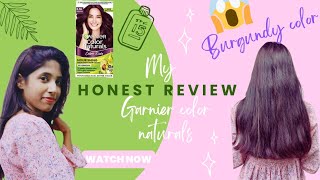 💥Garnier color naturals review 💥 Burgundy color✨hair color burgundy hair burgundy hair colour [upl. by Aillicsirp]