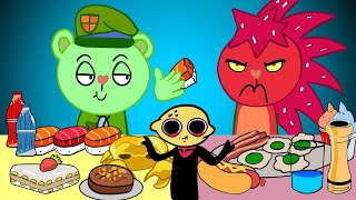 RICH Vs BROKE  FLIPPY AND FLAKY MUKBANG ANIMATION  HAPPY TREE FRIENDS [upl. by Namreh]