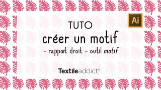 TUTO 11 Créer un motif en rapport droit sur Illustrator  outil motif [upl. by Valenza]