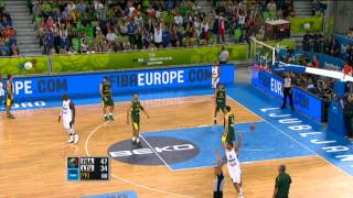 Play of the Game A Diot FRALTU EuroBasket 2013 [upl. by Leahciam]