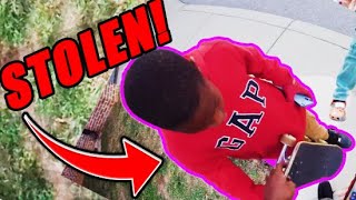 Kid STEALS my SKATEBOARD 🤬POV GoPro Tricks [upl. by Tarra]