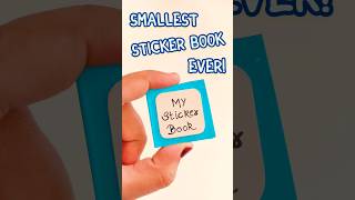 Worlds smallest sticker book diy 😲🌈 diy sticker book shorts [upl. by Anomis]