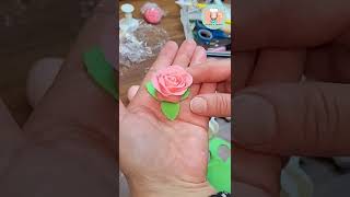 Zucker Rose aus Fondant selber machen  Zuckerrosen modellieren [upl. by Atival]