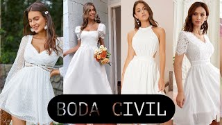 50 vestidos de novia para boda civil 2022 Shein 2022 [upl. by Puett]